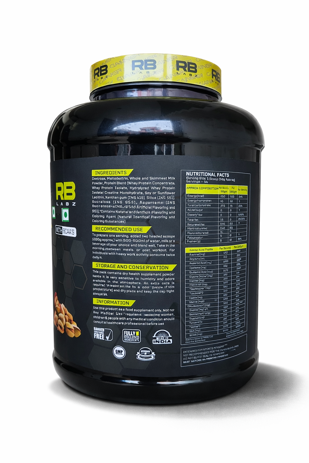 RB Labz Hardcore Mass Gainer 2.7 kg (6lbs)