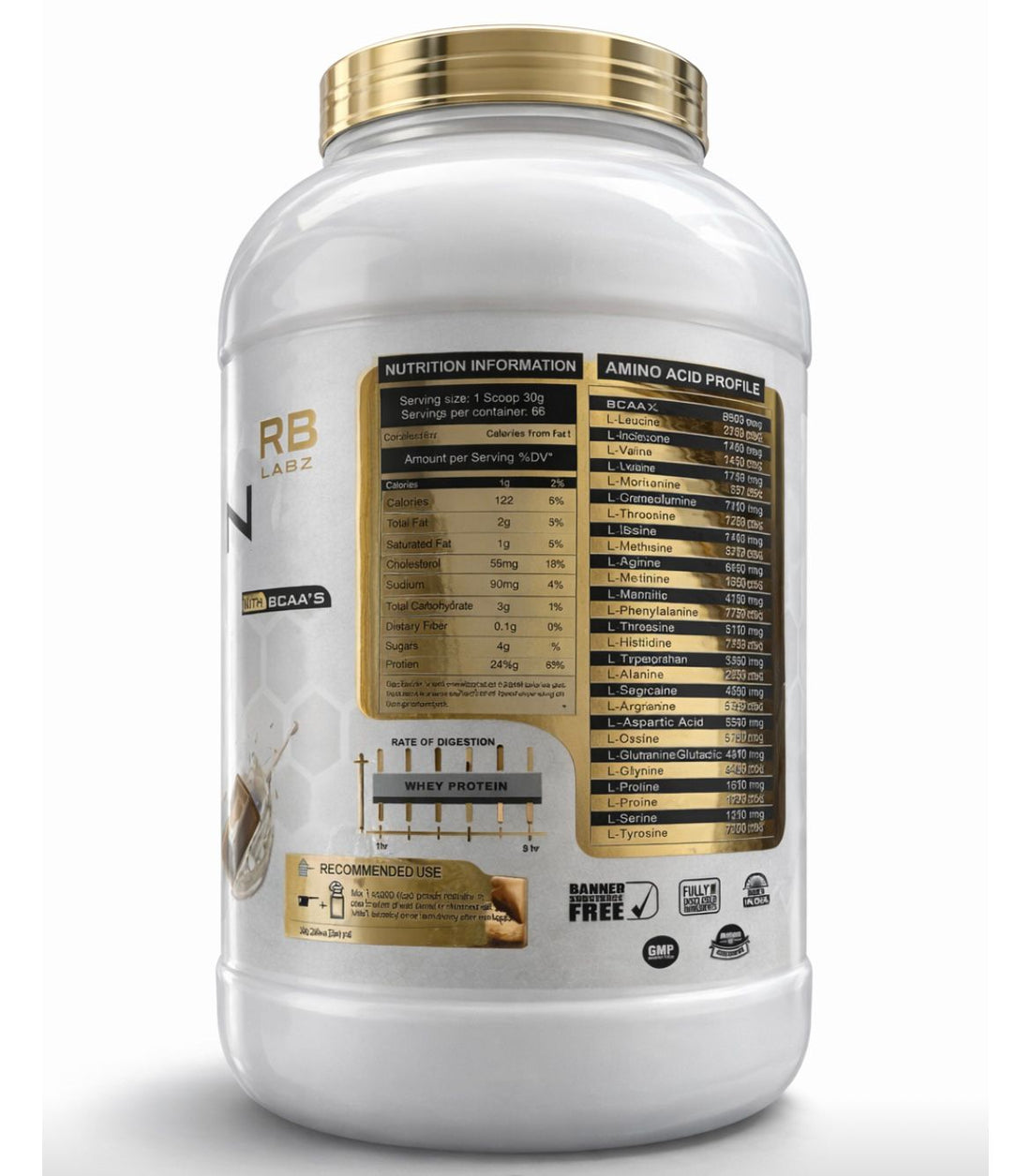RB Labz Gold Whey Protein 2 kg (4.4lbs)
