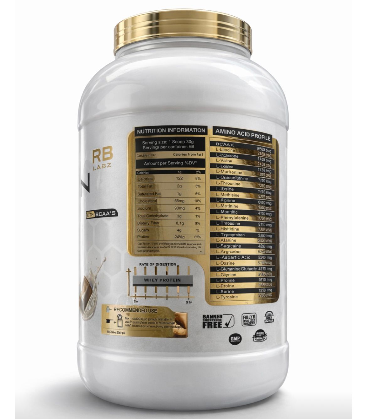 RB Labz Gold Whey Protein 2 kg (4.4lbs)